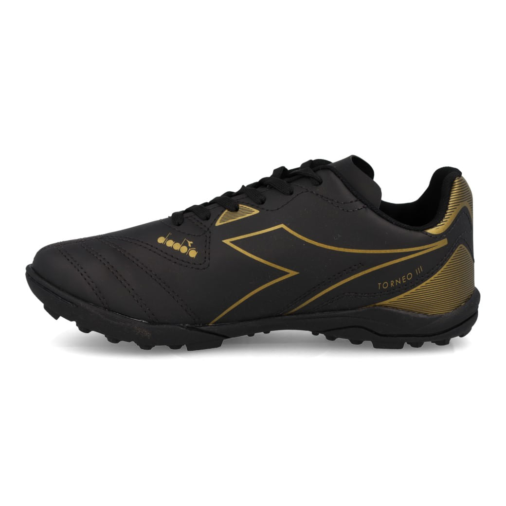 Diadora Chuteira DFAF138-01 TORNEO III SCTY Preto-Dourado Sint_5__